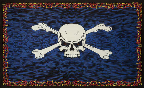 Cotton 3D Glow in the Dark Fire Bones Tapestry Wall Hanging 30 x 45, 60 x 90 inches - Sweet Us