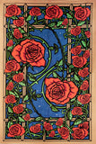Handmade Cotton 3D Rose Window Tapestry Wall Art Beach Sheet 60x90 inches Blue - Sweet Us