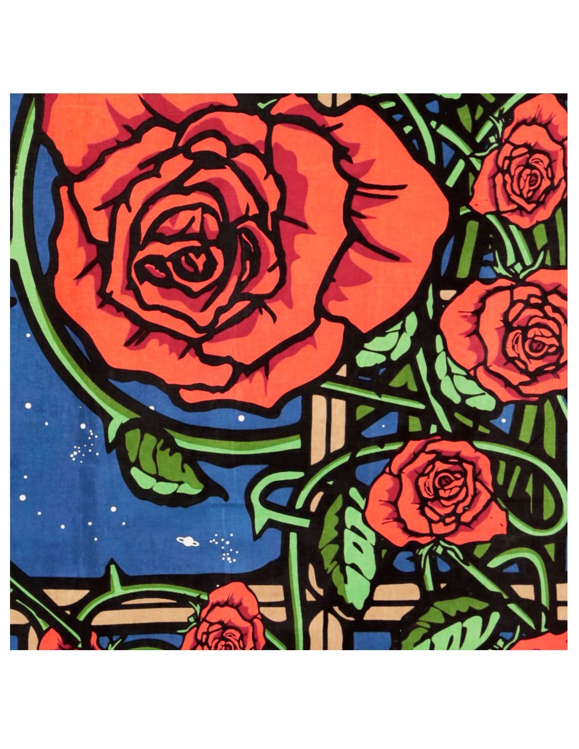 Handmade Cotton 3D Rose Window Tapestry Wall Art Beach Sheet 60x90 inches Blue - Sweet Us