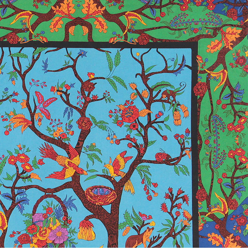 Handmade 100% Cotton 3D Tree of Life Multicolor Tapestry Tablecloth Spread 60x90 - Sweet Us