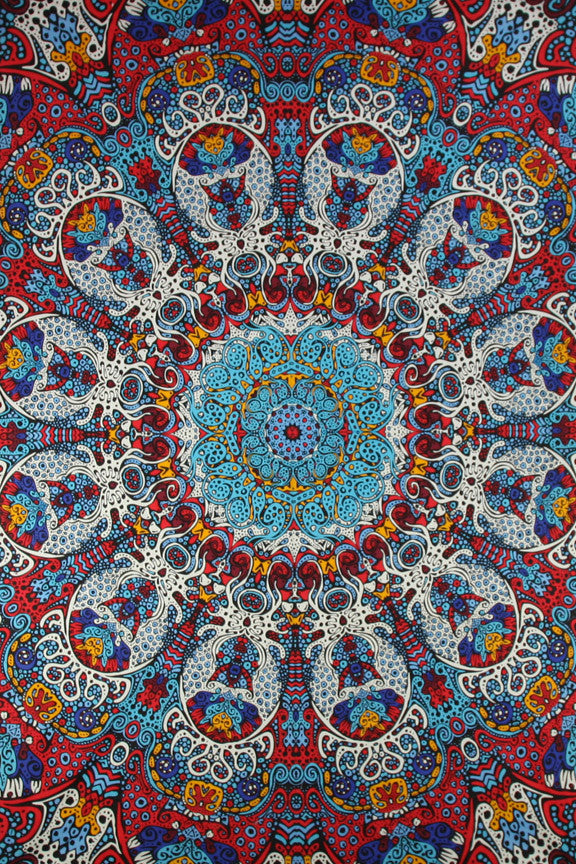 Psychedelic Sunburst Glow Tapestry Wall Hanging Tablecloth 60x90 Beach sheet - Sweet Us