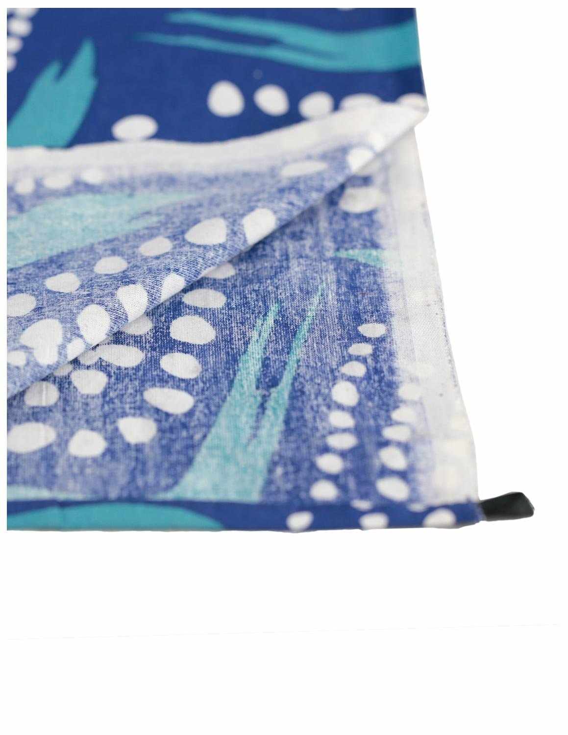 Handmade Cotton Taino Mandala Tapestry Wall Art Beach Sheet 60x90 inches Blue - Sweet Us