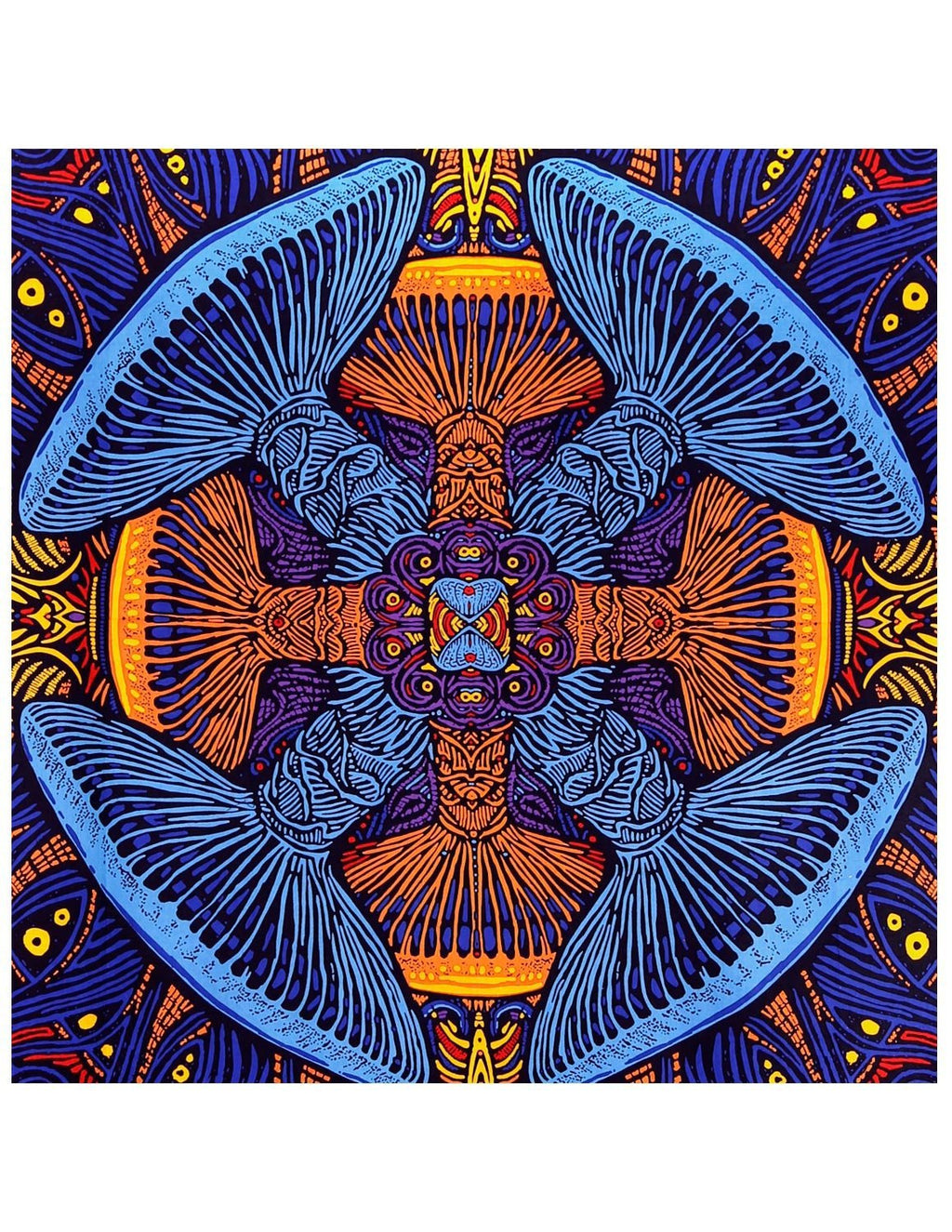 Handmade 100% Cotton 3D Magic Mushroom Tapestry Tablecloth Bedspread Beach Sheet Sun Canopy 60x90 - Sweet Us