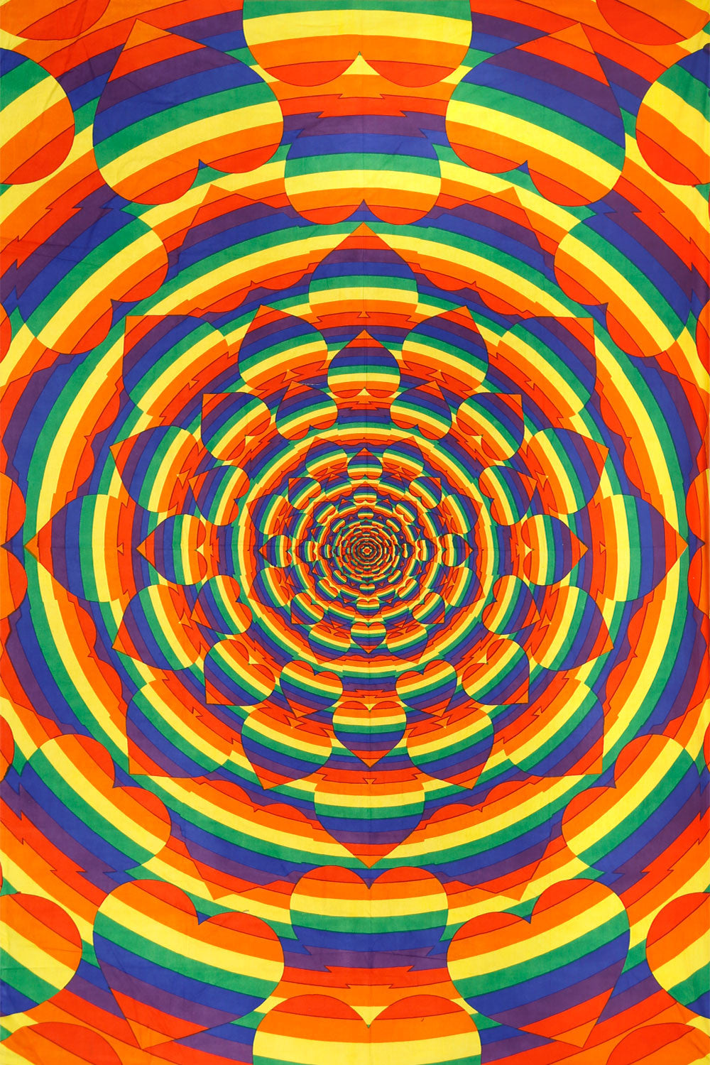 Handmade Cotton 3D Equality Heart Tapestry Tablecloth Spread Beach 60x90 Multi - Sweet Us