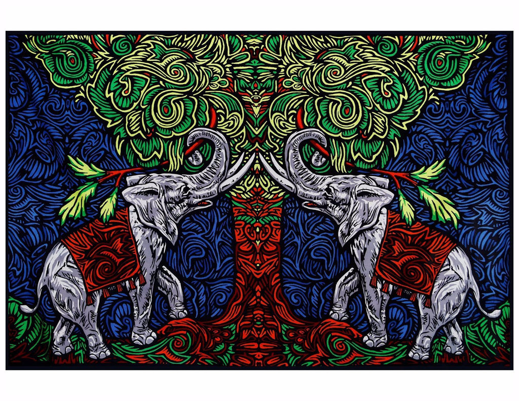 Handmade 100% Cotton 3D Elephant Tapestry Tablecloth Throw Beach Sheet Dorm Decor 60x90 - Sweet Us