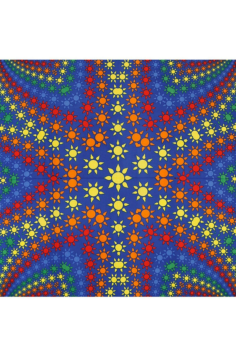 Handmade 100% Cotton Twisted Suns Hippie Bohemian Tapestry Tablecloth Throw Beach Sheet Dorm Decor 60x90 - Sweet Us