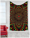 Handmade 100% Cotton 3D Weed Vortex Rasta Tapestry Tablecloth Beach Sheet 60x90 - Sweet Us