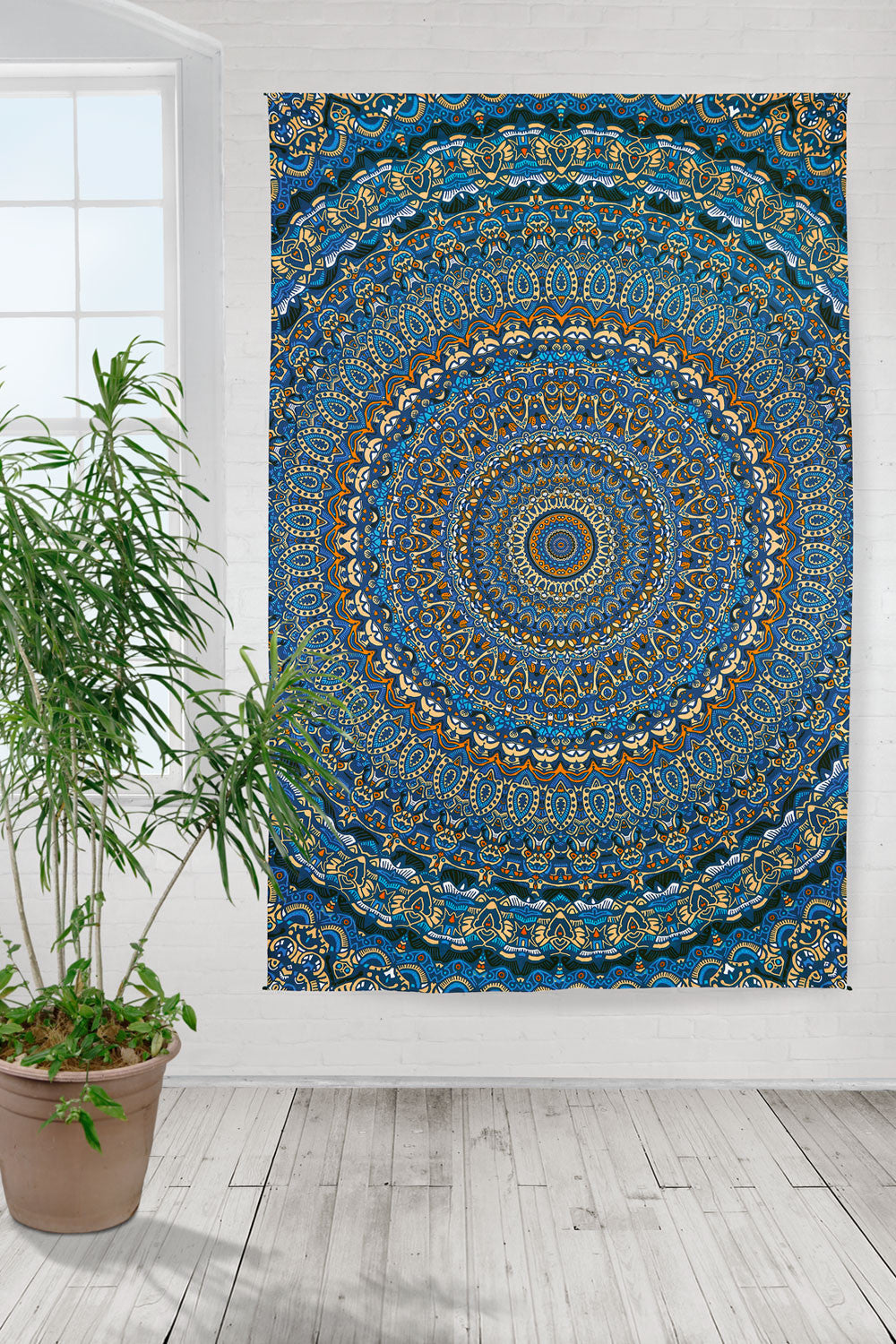 Handmade 100% Cotton 3D Harmony of Life Psych Art Tapestry Tablecloth Sheet 60x90 - Sweet Us