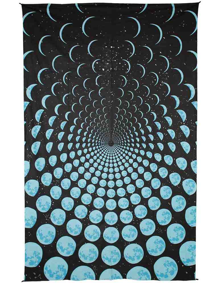 Moon Phases Tapestry Lunar Cycle Wall Art Outer Space Decor Huge 60x90, 30x45 - Sweet Us