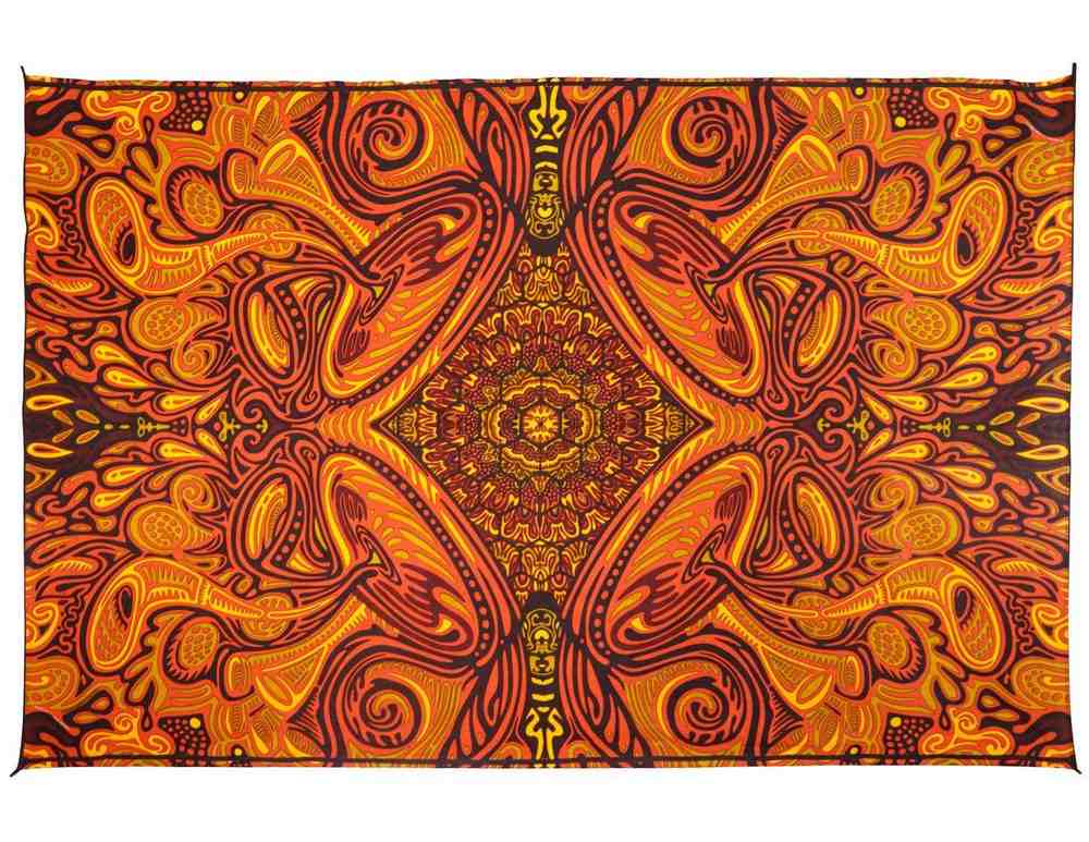 Honey Hive Psych Art Tapestry Wall Hang Cotton Tablecloth Rectangle 60x90 inches - Sweet Us