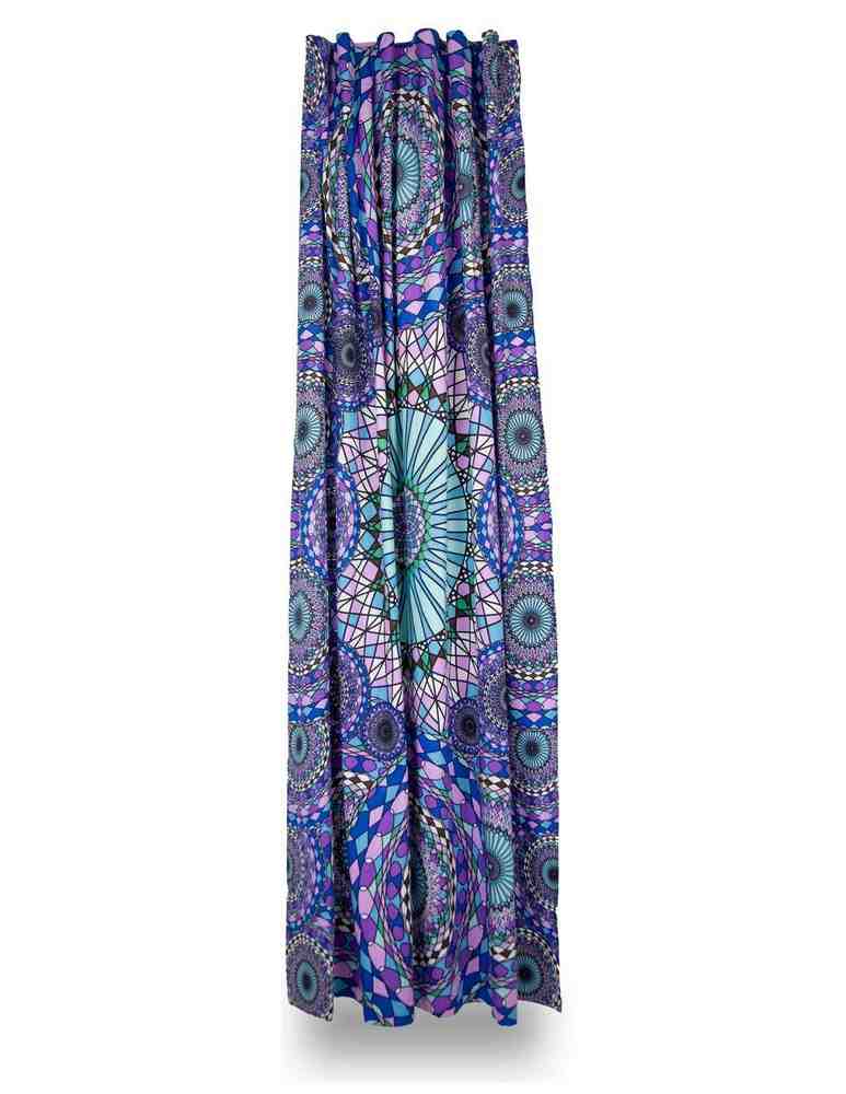 Cotton 3D Ring of Water Curtain Drape Panel 56 x 85 Inches - Sweet Us