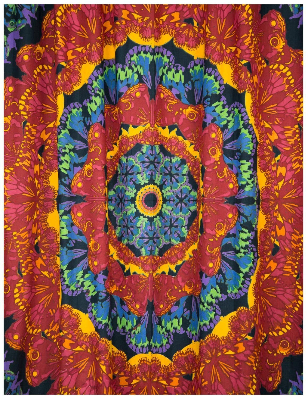 Cotton 3D Butterfly Mandala Curtain Drape Panel 56x85 Inches - Sweet Us