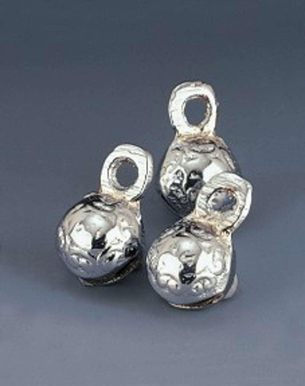 100 Pcs 0.75 inches High Single Cut Embossed Brass Bells Craft work, Anniversary - Sweet Us