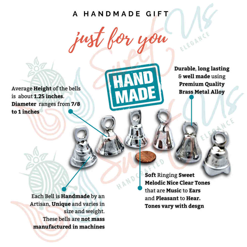 Brass Bells One Dozen Chrome Plated Wedding, Motorcycle Bell Christmas Decor