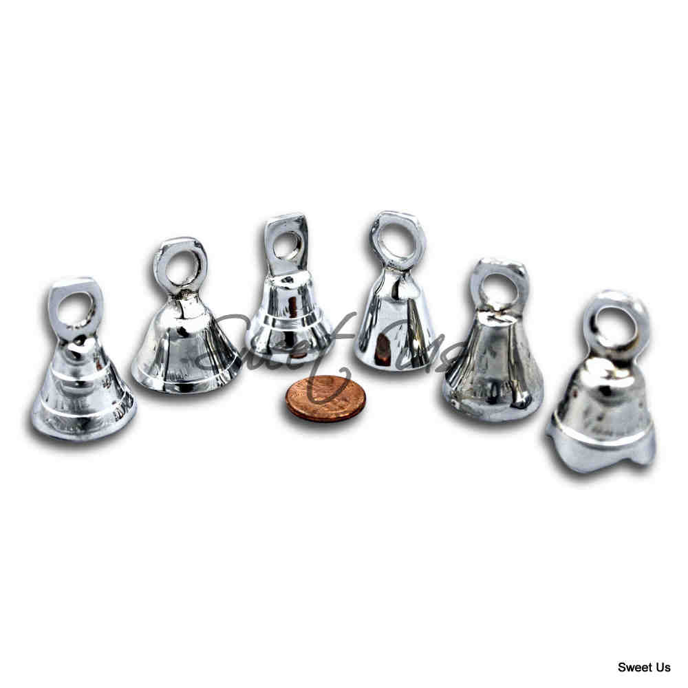 Brass Bells One Dozen Chrome Plated Wedding, Motorcycle Bell Christmas Decor