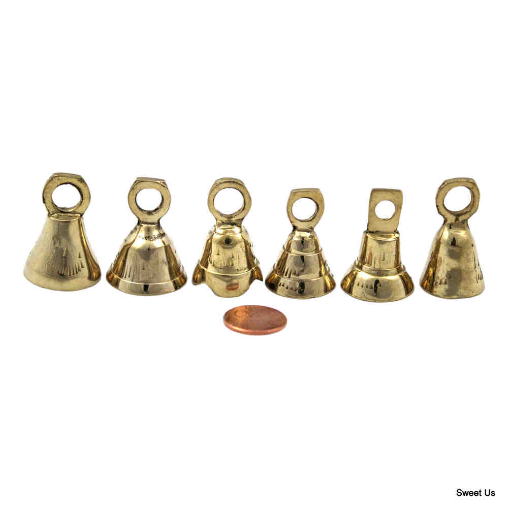 Brass Bells One Dozen Cute Wedding Bells Motorcycle Bell Christmas Decor 5 Sizes