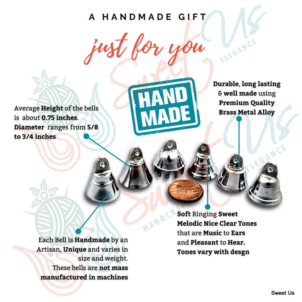 Brass Bells One Dozen Chrome Plated Wedding, Motorcycle Bell Christmas Decor