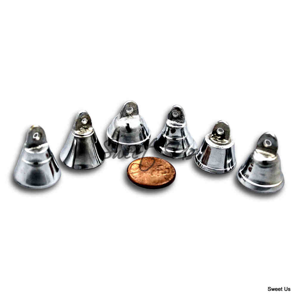 Brass Bells One Dozen Chrome Plated Wedding, Motorcycle Bell Christmas Decor