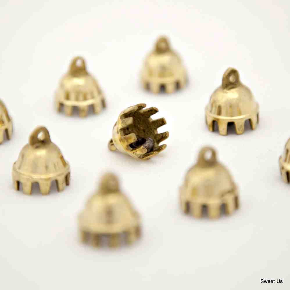 12 pcs Brass Bells Cute Claw Bells Wedding Bells Motorcycle Bells Polished Brass