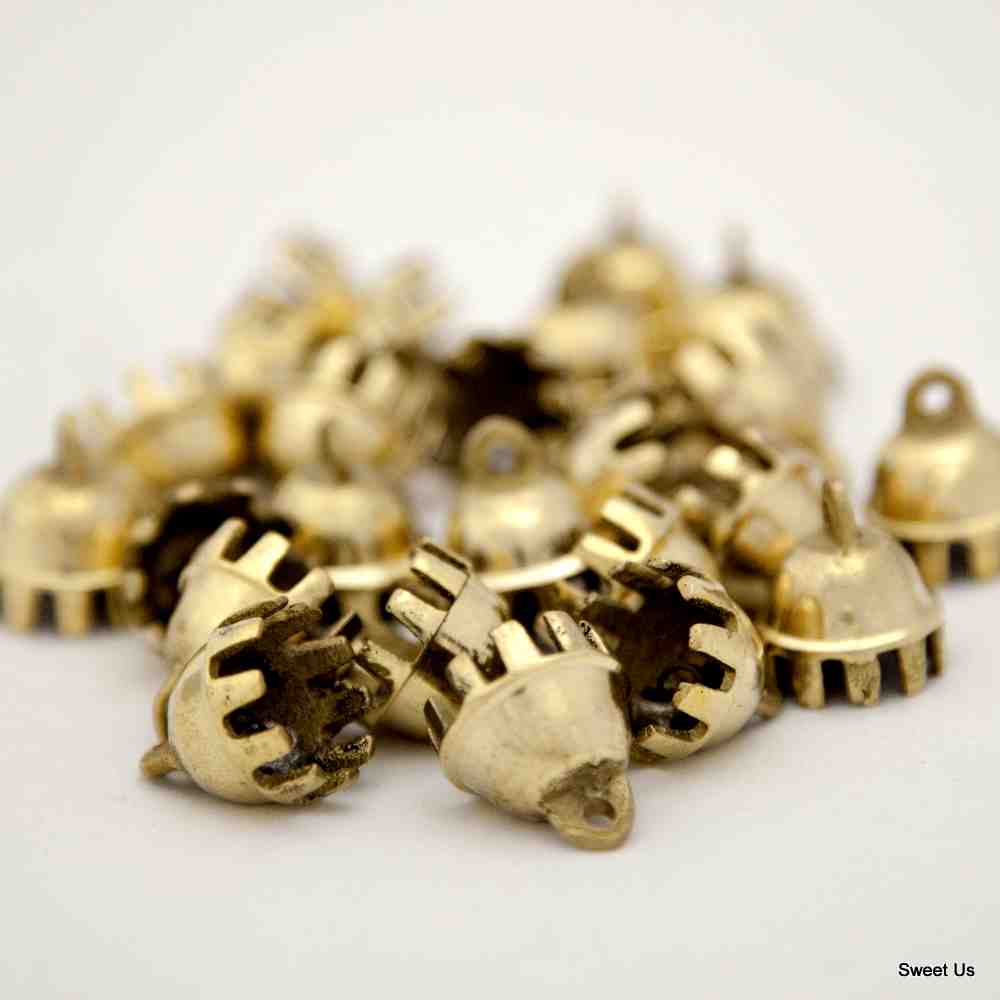 12 pcs Brass Bells Cute Claw Bells Wedding Bells Motorcycle Bells Polished Brass