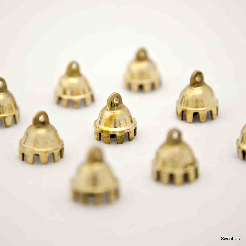 12 pcs Brass Bells Cute Claw Bells Wedding Bells Motorcycle Bells Polished Brass