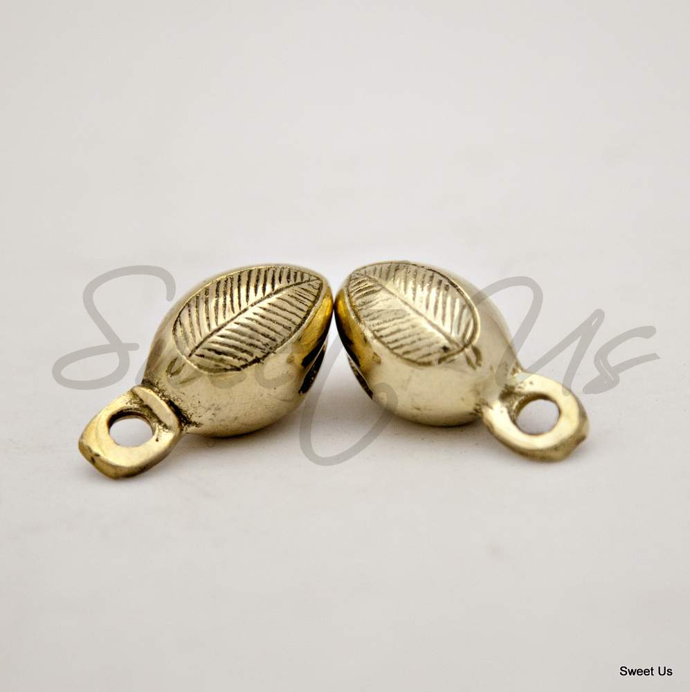 12 pcs 1.5 inch High Acorn Shaped Brass Bells for Door Knob, Craft work, Favors