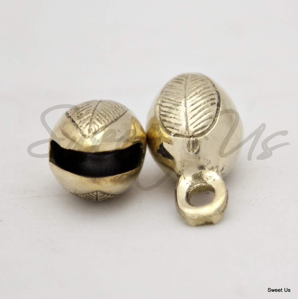 12 pcs 1.5 inch High Acorn Shaped Brass Bells for Door Knob, Craft work, Favors