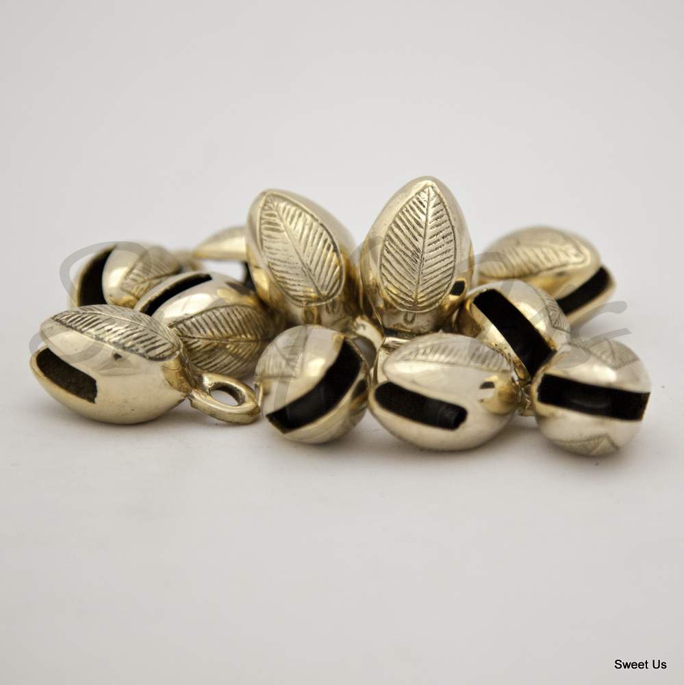 12 pcs 1.5 inch High Acorn Shaped Brass Bells for Door Knob, Craft work, Favors
