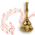 Sturdy Polished Brass Hand Bell Sweet Melodic Wedding Kiss Bell Service Call - Sweet Us