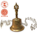 Antique Brass Hand Bell Sweet Soft Tone Meditation, Tibetan Buddhist Prayer Bell - Sweet Us
