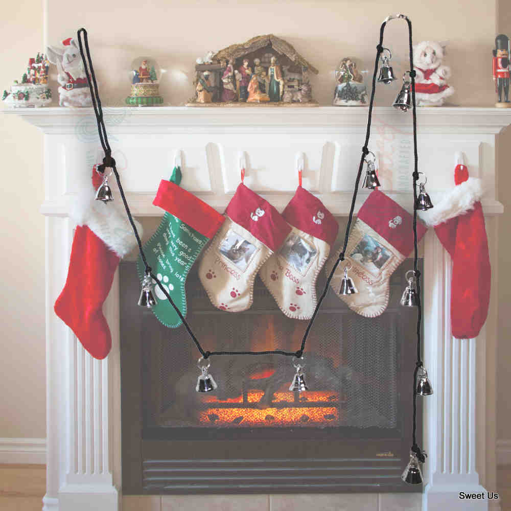 Soft Melodic Tiny Chrome Plated Decorative Vintage Brass Bells on a String