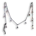 Soft Melodic Tiny Chrome Plated Decorative Vintage Brass Bells on a String - Sweet Us