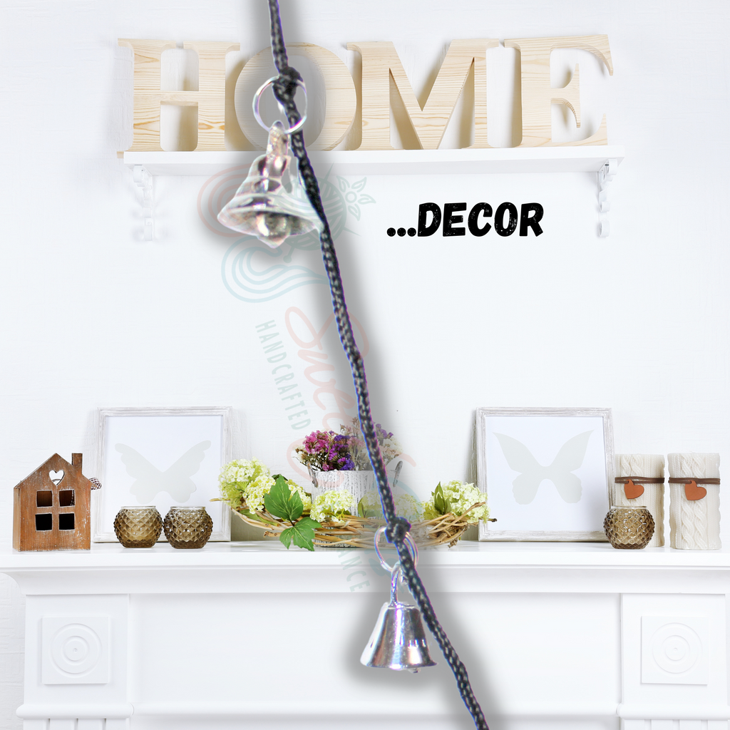 Soft Melodic Tiny Chrome Plated Decorative Vintage Brass Bells on a String