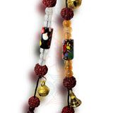 Colorful and Stress Relieving Beads, Decorative Vintage Brass Bells on a String
