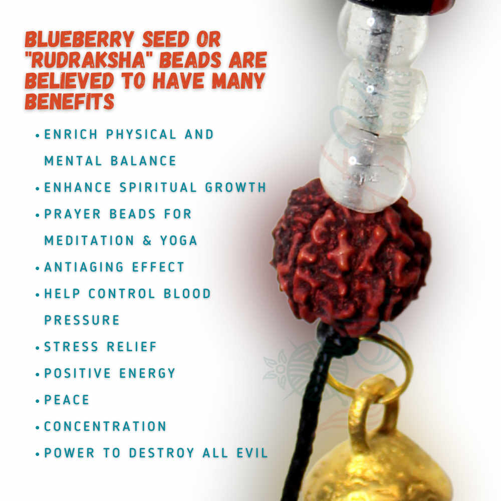 Colorful and Stress Relieving Beads, Decorative Vintage Brass Bells on a String