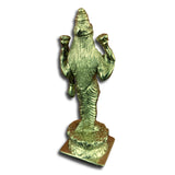 Goddess VishnuLaxmi Lakshmi Statue Figurine Sculpture Polished Brass 5" High - Sweet Us
