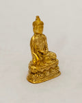 Polished Brass Seated Buddha Shakyamuni Statue 2" High Amitabha Budhism Figure - Sweet Us