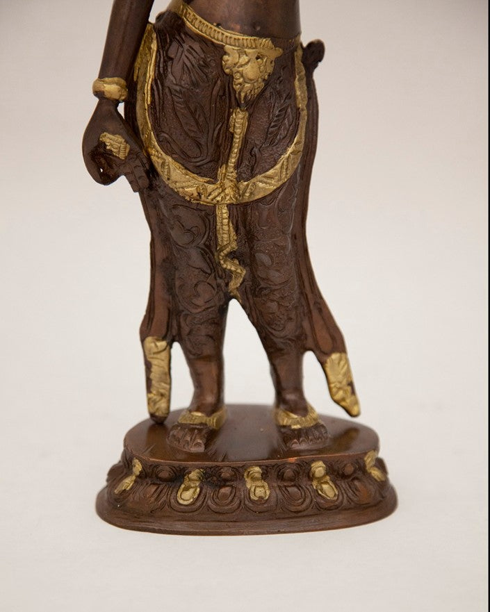 Tibetan Buddhism Copper Brass Bodhisatva Tara Goddess Tantric Meditation Statue