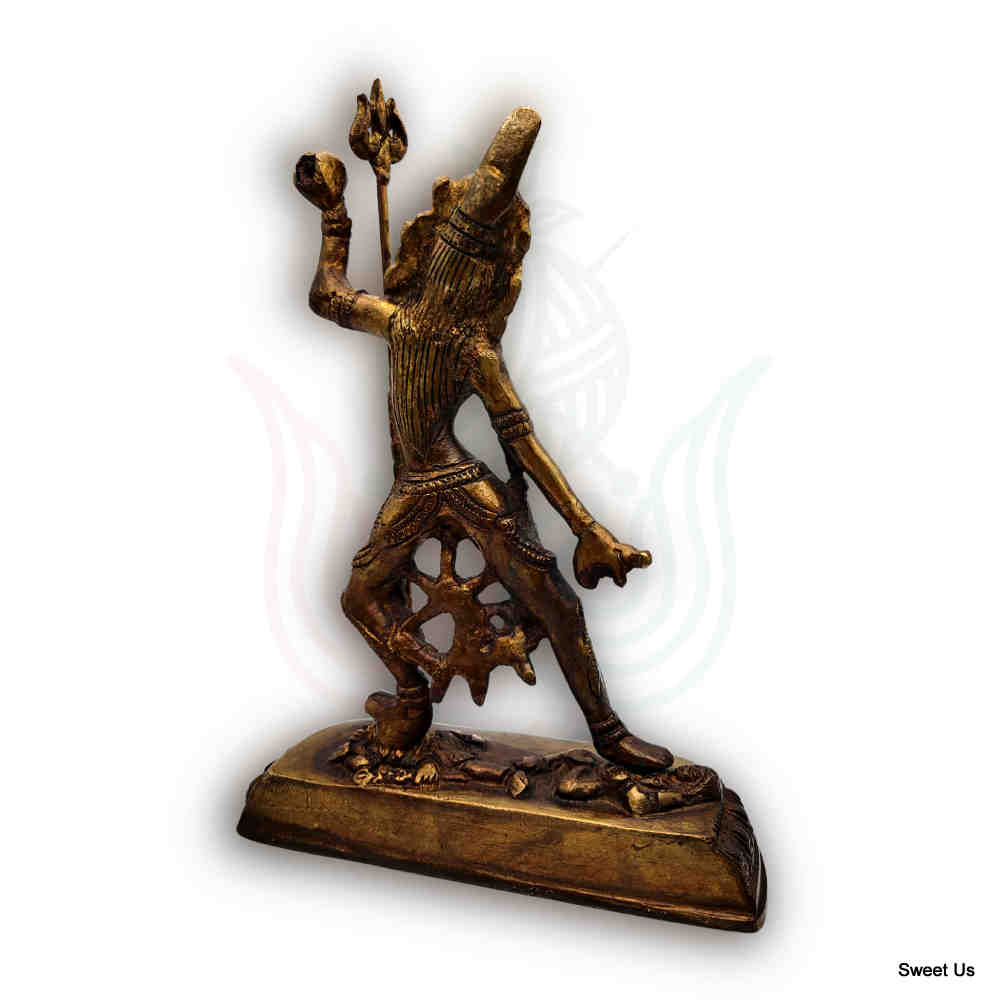 Goddess Kali The Destroyer Statue Figurine Sculpture Decorative Antique Brass