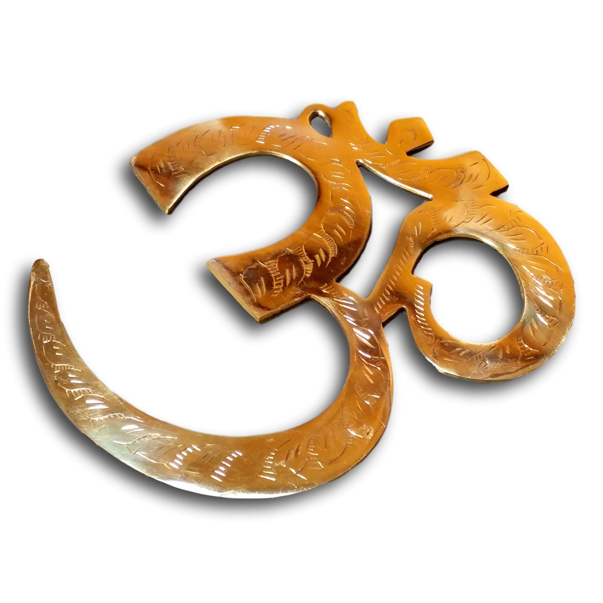 Beautiful Brass Om Wall Hanging Home Decor Wall Statue Wall Art 10" Long - Sweet Us