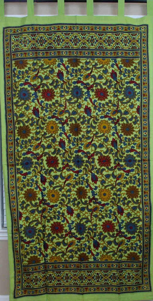 Tab Top Curtain Drape Sunflower Floral 44x88 Cotton Kitchen Door Panel