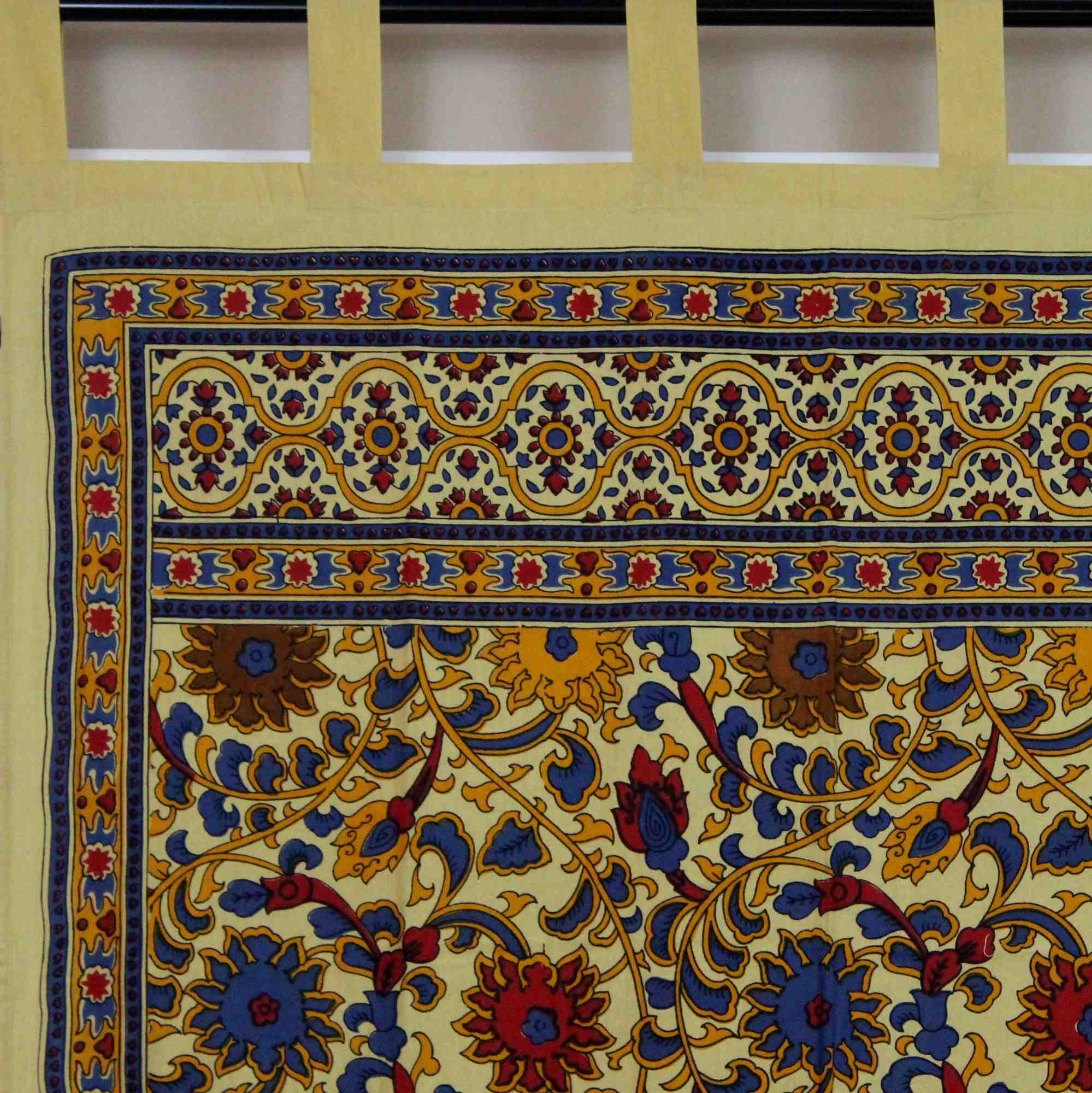 Sunflower Tab Top Cotton Curtain Drape Door Panel Window-Lemon Yellow - Sweet Us