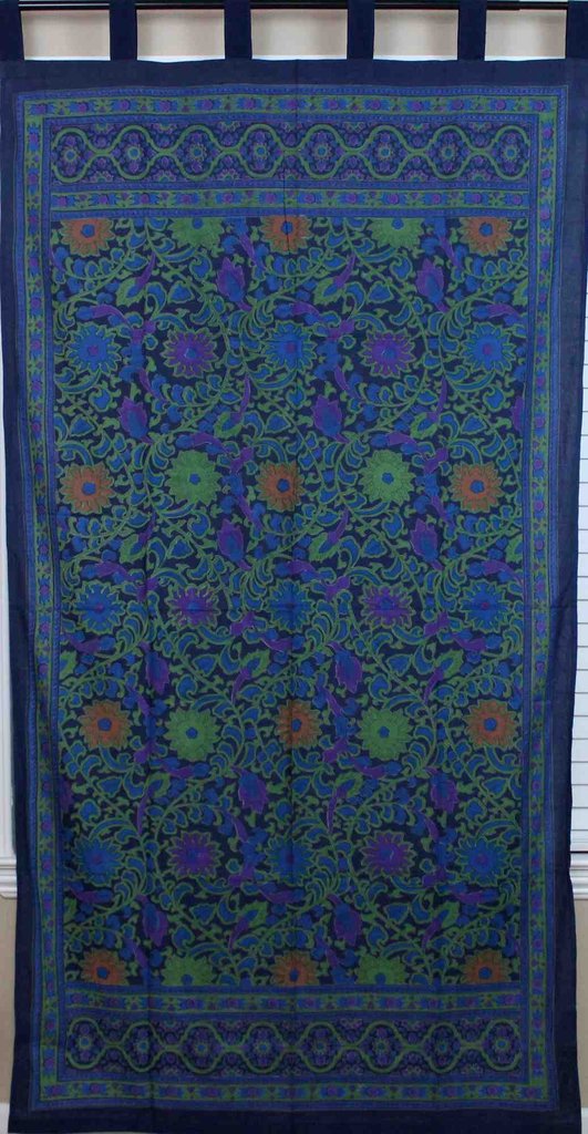 Tab Top Curtain Drape Sunflower Floral 44x88 Cotton Kitchen Door Panel