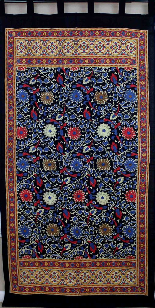 Tab Top Curtain Drape Sunflower Floral 44x88 Cotton Kitchen Door Panel