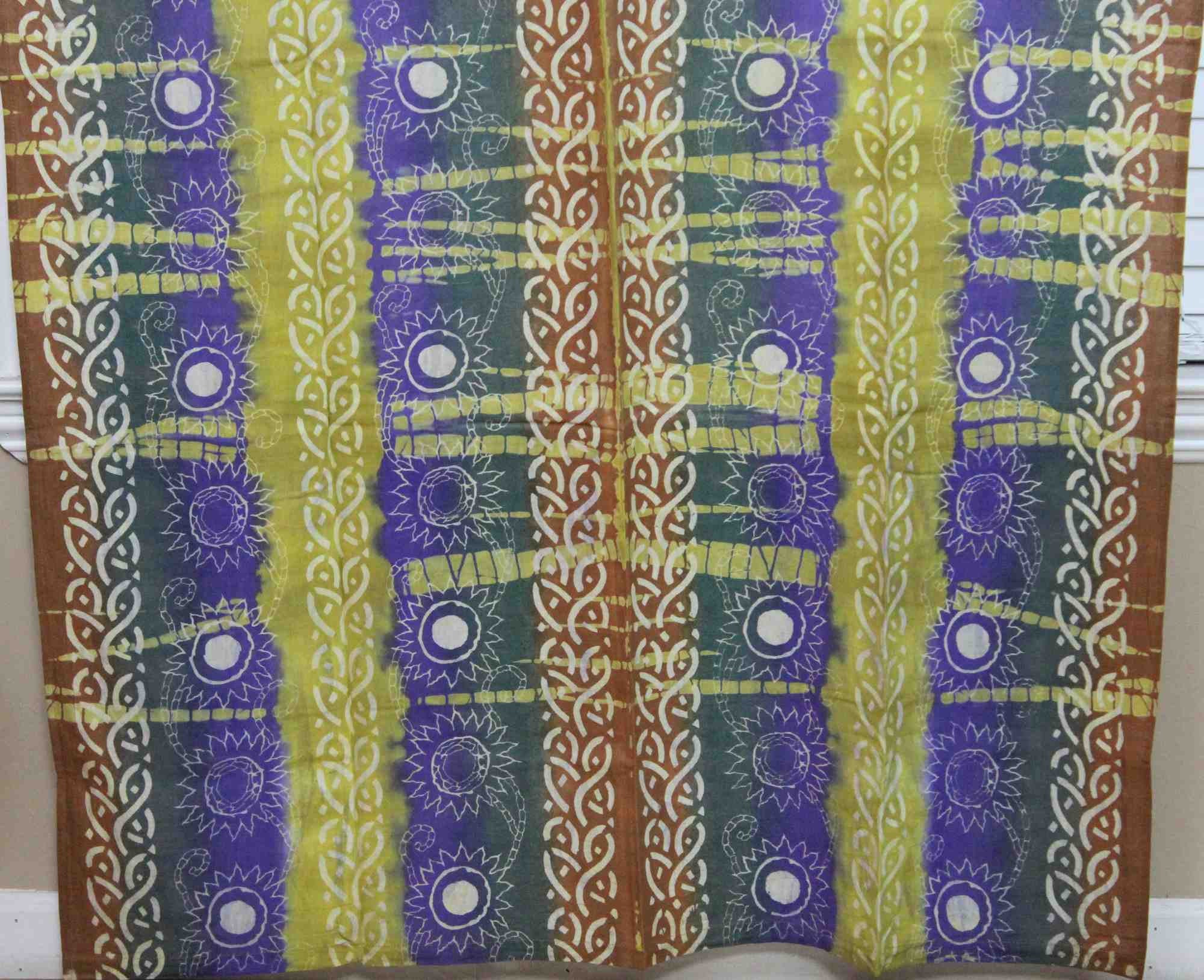Handmade Celtic Batik Tie Dye Tab Top 100% Cotton Curtain Drape Panel 44x88 - Sweet Us