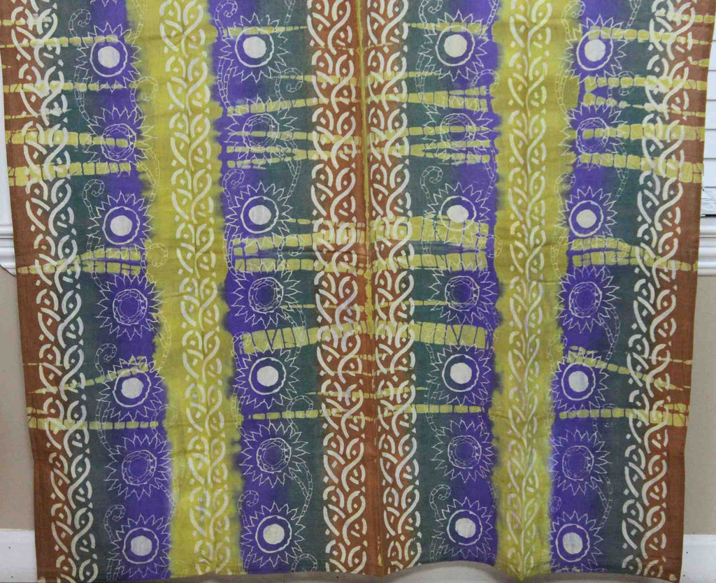 Handmade Celtic Batik Tie Dye Tab Top 100% Cotton Curtain Drape Panel 44x60 - Sweet Us