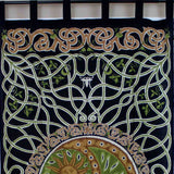 Handmade Celtic Yin Yang Curtain 100% Cotton Drape Copper Green 44x88 Inches - Sweet Us