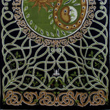 Handmade Celtic Yin Yang Curtain 100% Cotton Drape Copper Green 44x88 Inches - Sweet Us