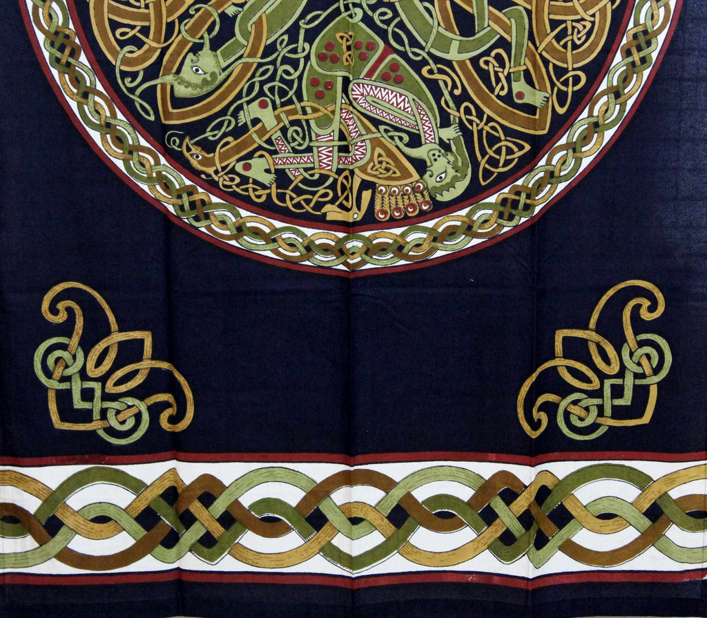 Handmade Celtic Wheel of Life 100% Cotton Tab Top Curtain Drape Panel 44x88 - Sweet Us