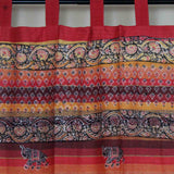 Unique Handmade Tab Top Curtain 100% Cotton Drape Panel Good Luck Elephant Print - Sweet Us